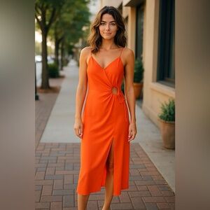 Adelyn Rae NWT Medium Elegant Orange Sleeveless Dress